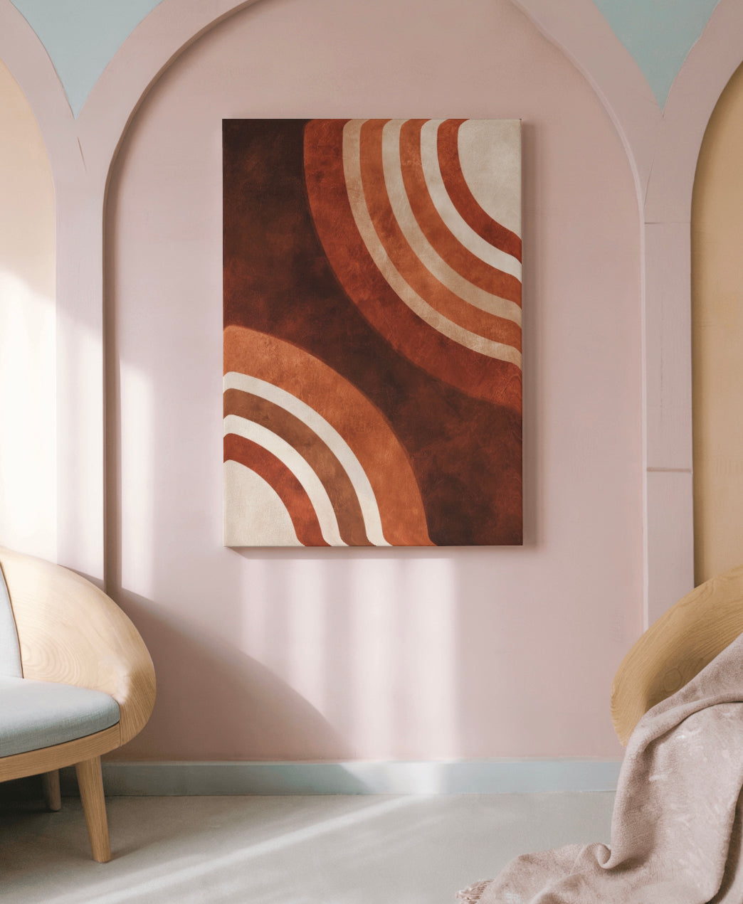 Concentric Earth Flow - Premium Canvas Print Detail