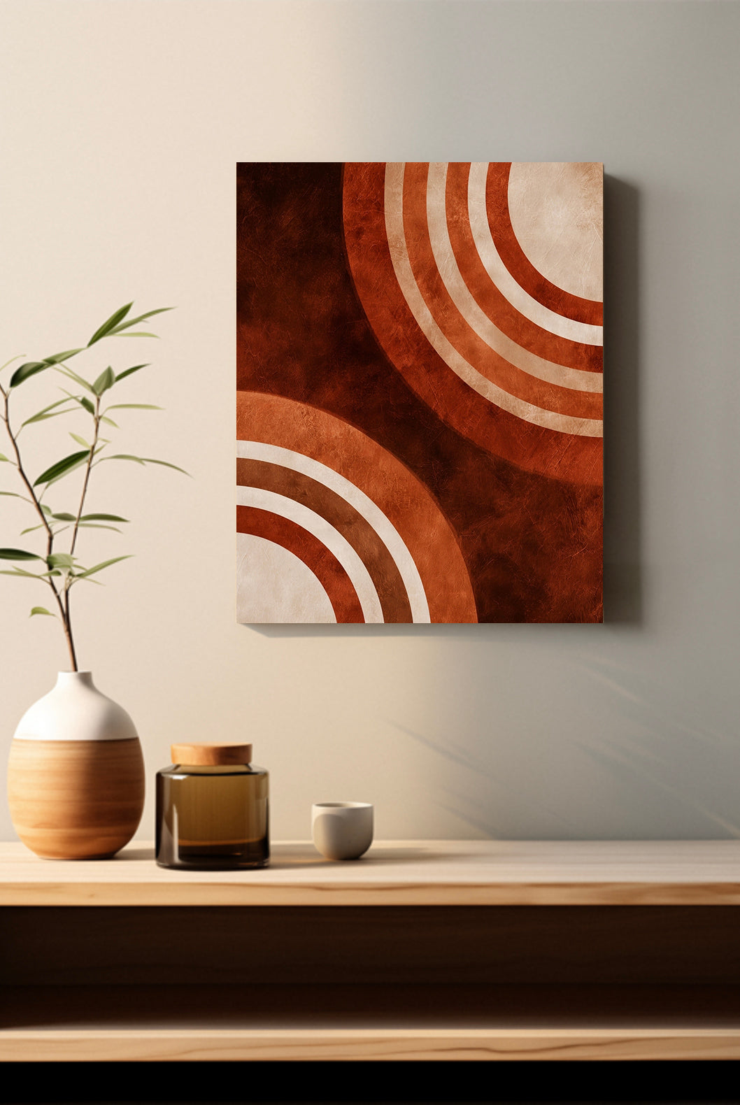 Concentric Earth Flow - Premium Canvas Print Detail