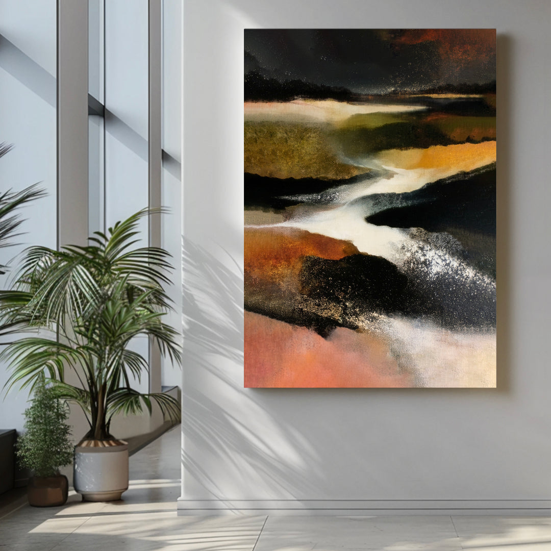 Impasto Olive Earth - Premium Canvas Print Detail