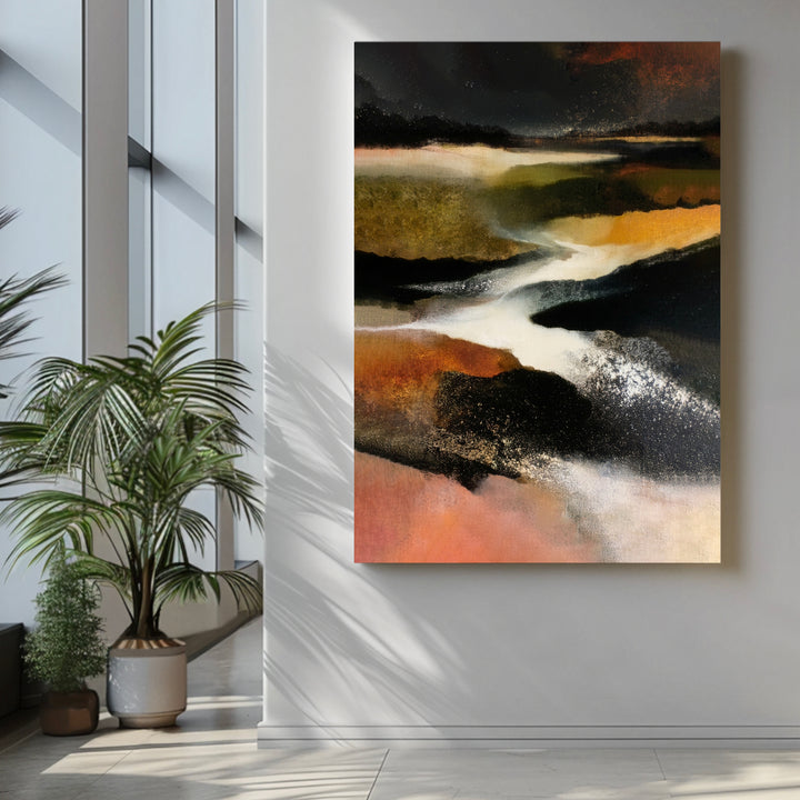 Impasto Olive Earth - Premium Canvas Print Detail
