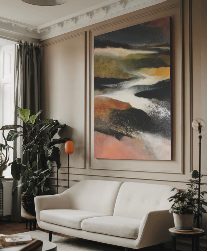 Impasto Olive Earth - Premium Canvas Print Detail