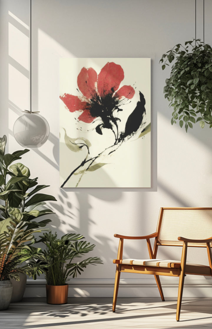 Dusty Mauve Bloom - Premium Canvas Print Detail