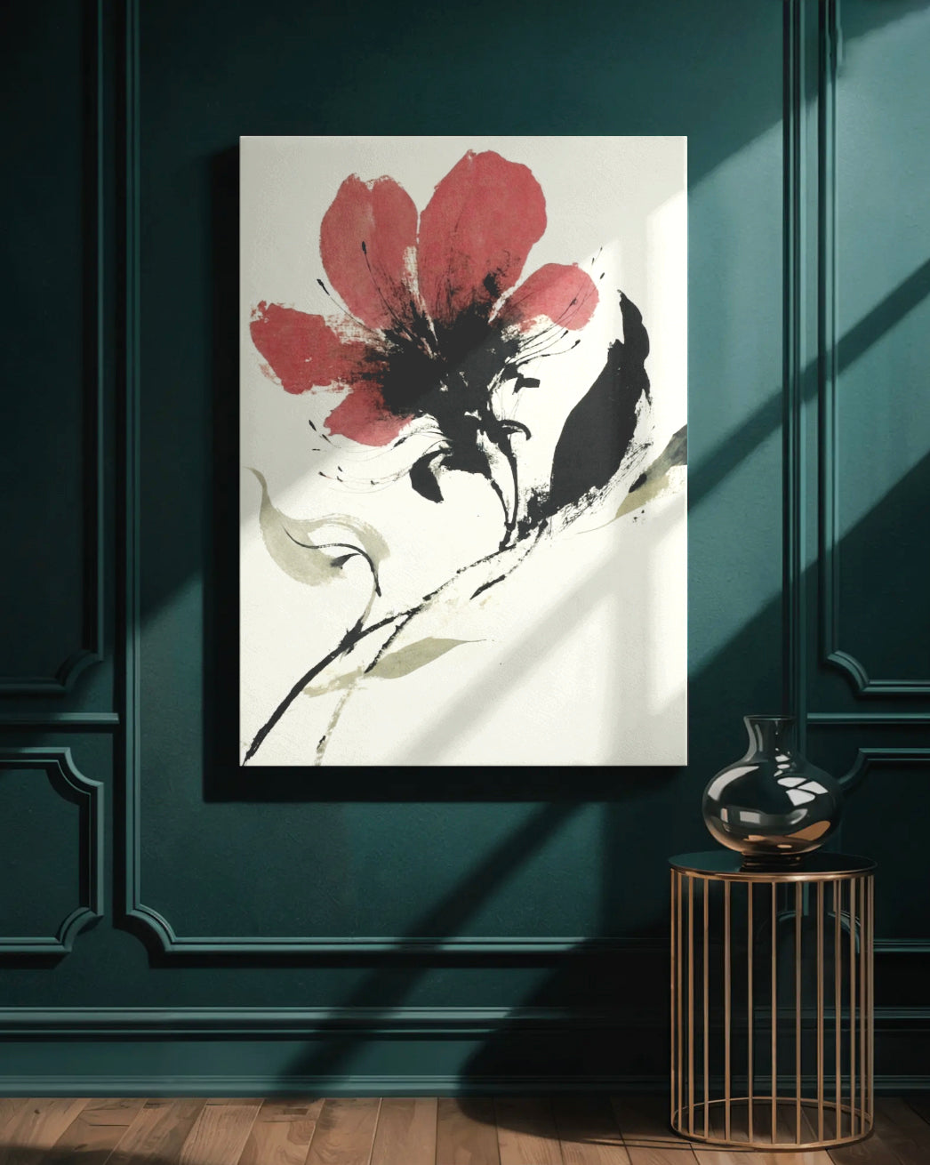 Dusty Mauve Bloom - Premium Canvas Print Detail