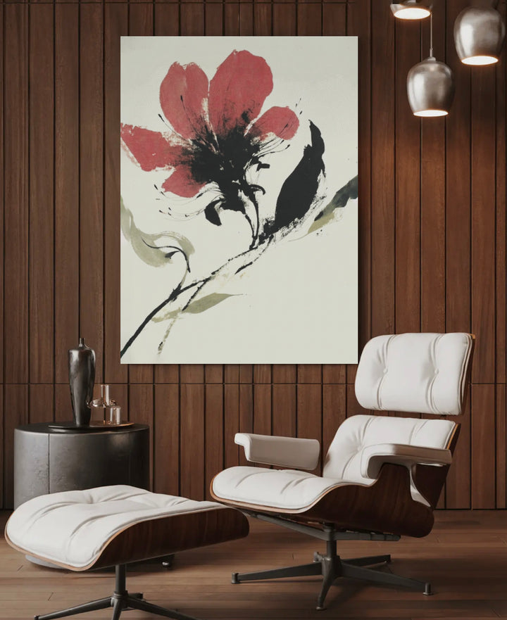 Dusty Mauve Bloom - Premium Canvas Print Detail