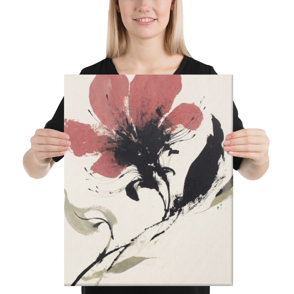 Dusty Mauve Bloom - 16x20 Gallery Wrapped