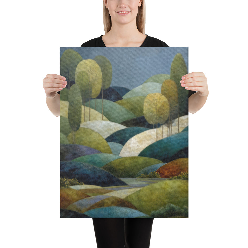 Olive Hillside Whisper - 18x24 Gallery Wrapped