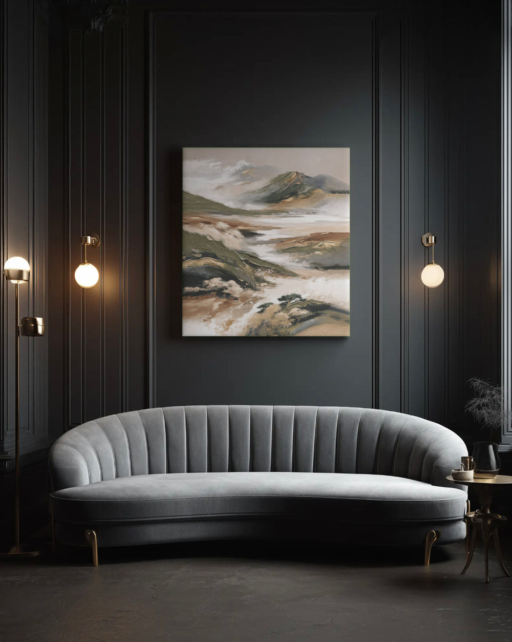 Serene Ridge Horizons - Premium Canvas Print Detail