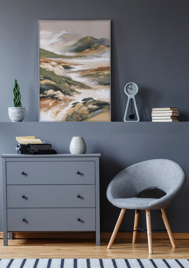 Serene Ridge Horizons - Premium Canvas Print Detail