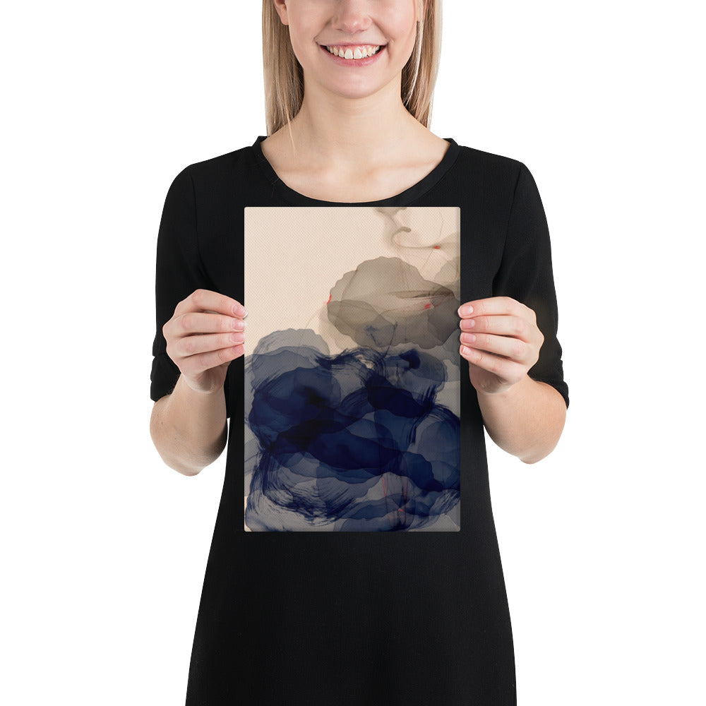 Indigo Layers in Stillness - 8x12 Gallery Wrapped