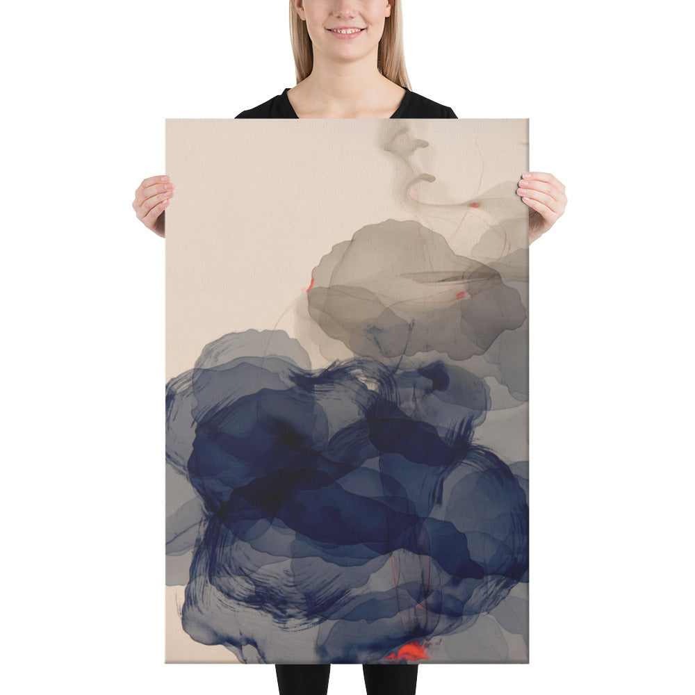 Indigo Layers in Stillness - 24x36 Gallery Wrapped