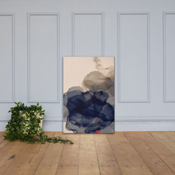 Indigo Layers in Stillness in Room Setting
