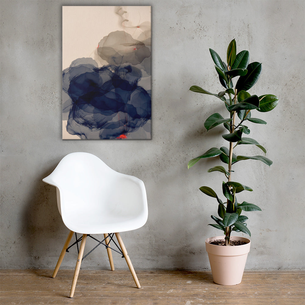 Indigo Layers in Stillness in Room Setting