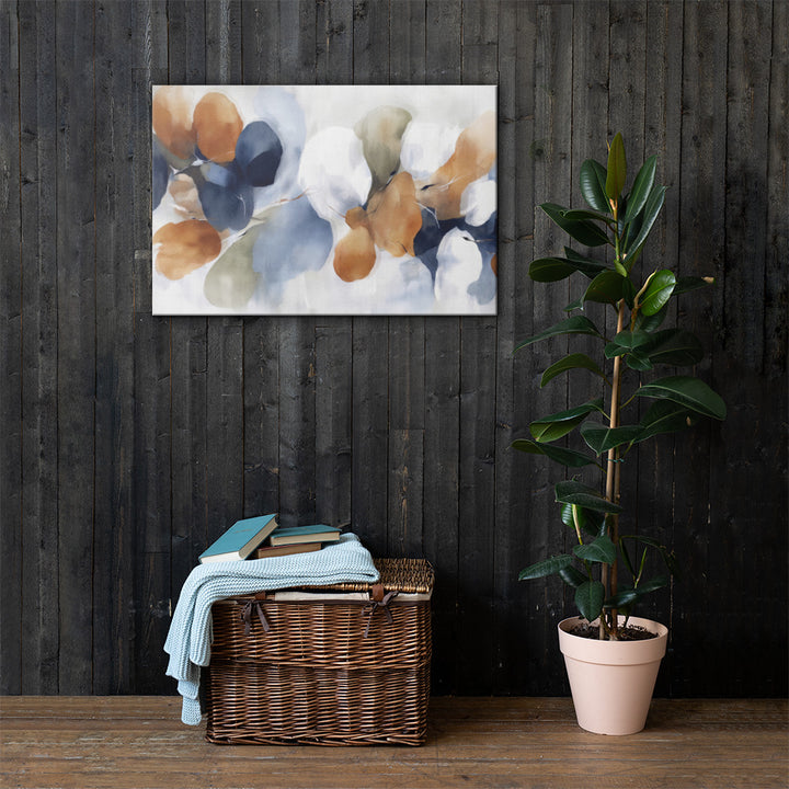 Ochre Sage and Navy Drift in Room Setting