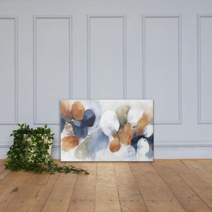 Ochre Sage and Navy Drift in Room Setting