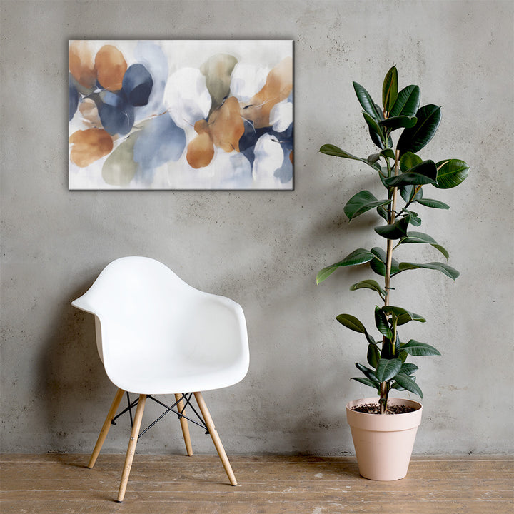Ochre Sage and Navy Drift in Room Setting