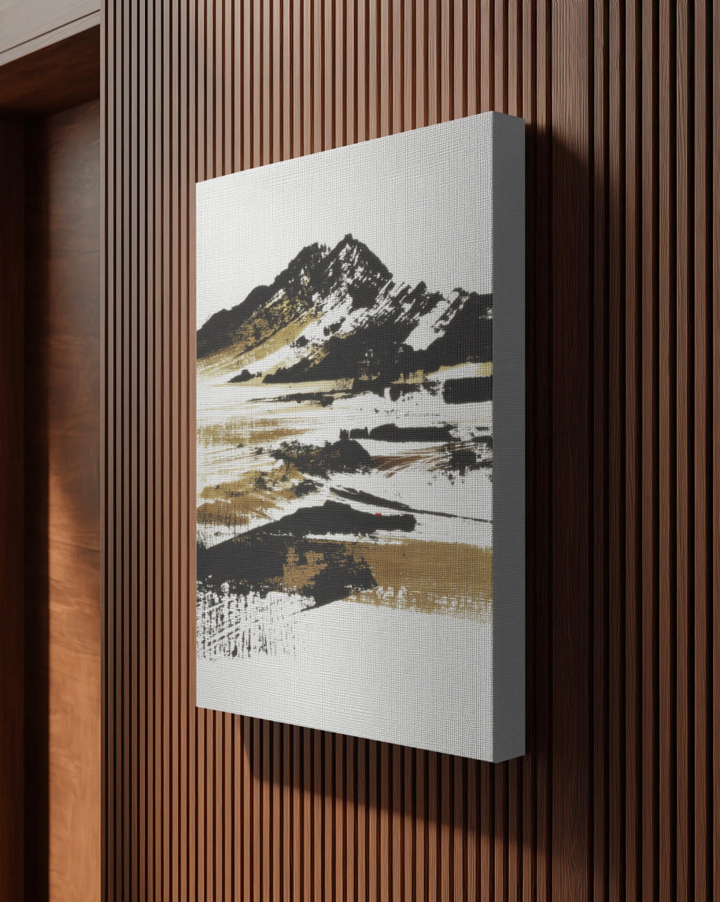 Mountain Ridge in Warm Earth - Premium Canvas Print Detail