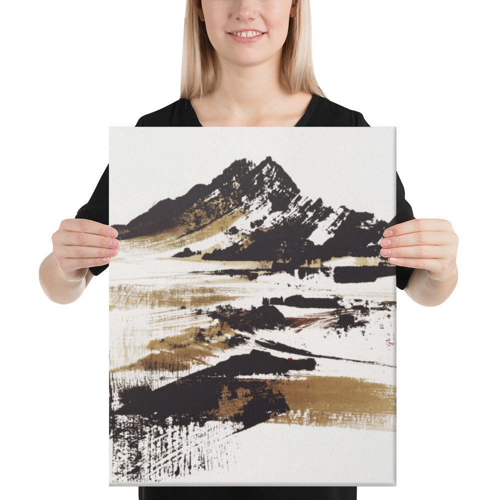 Mountain Ridge in Warm Earth - 16x20 Gallery Wrapped
