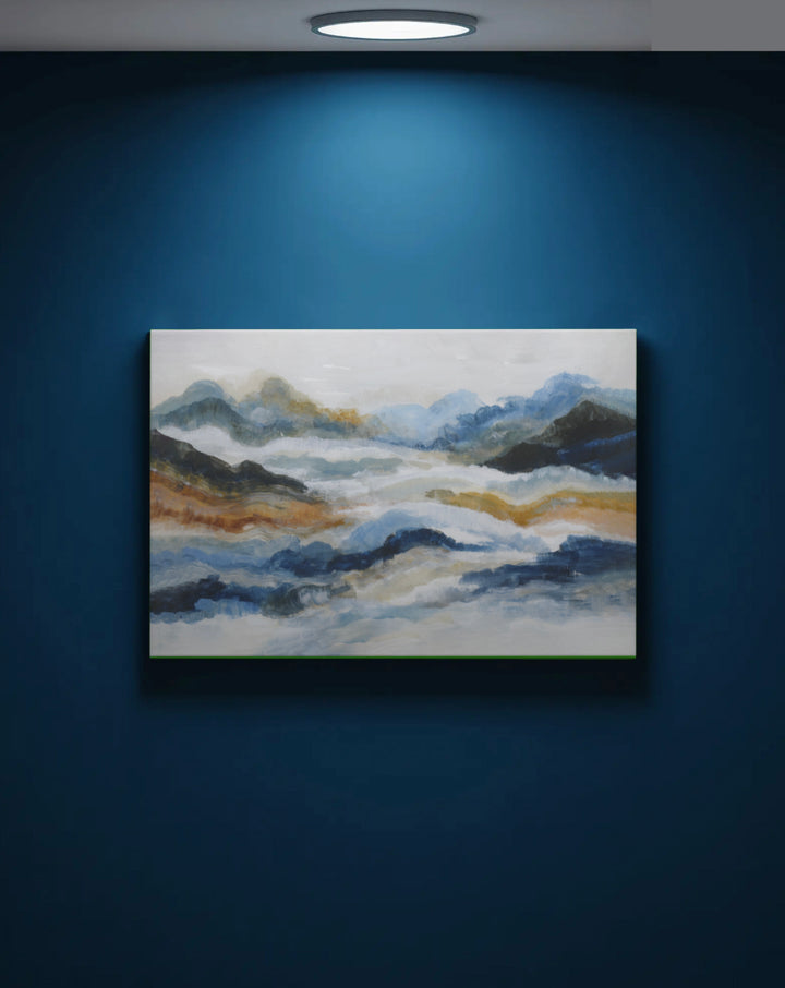 Misty Ridge Layers - Premium Canvas Print Detail