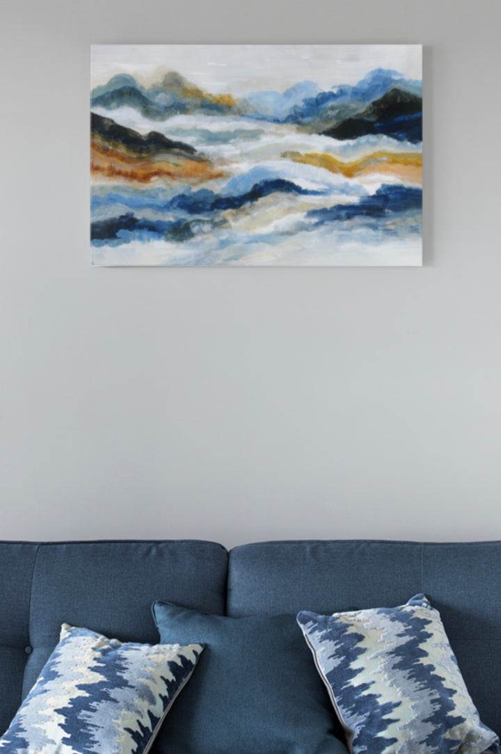 Misty Ridge Layers - Premium Canvas Print Detail