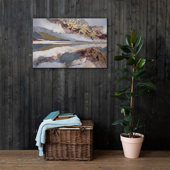 Gold and Gray Horizon in Room Setting