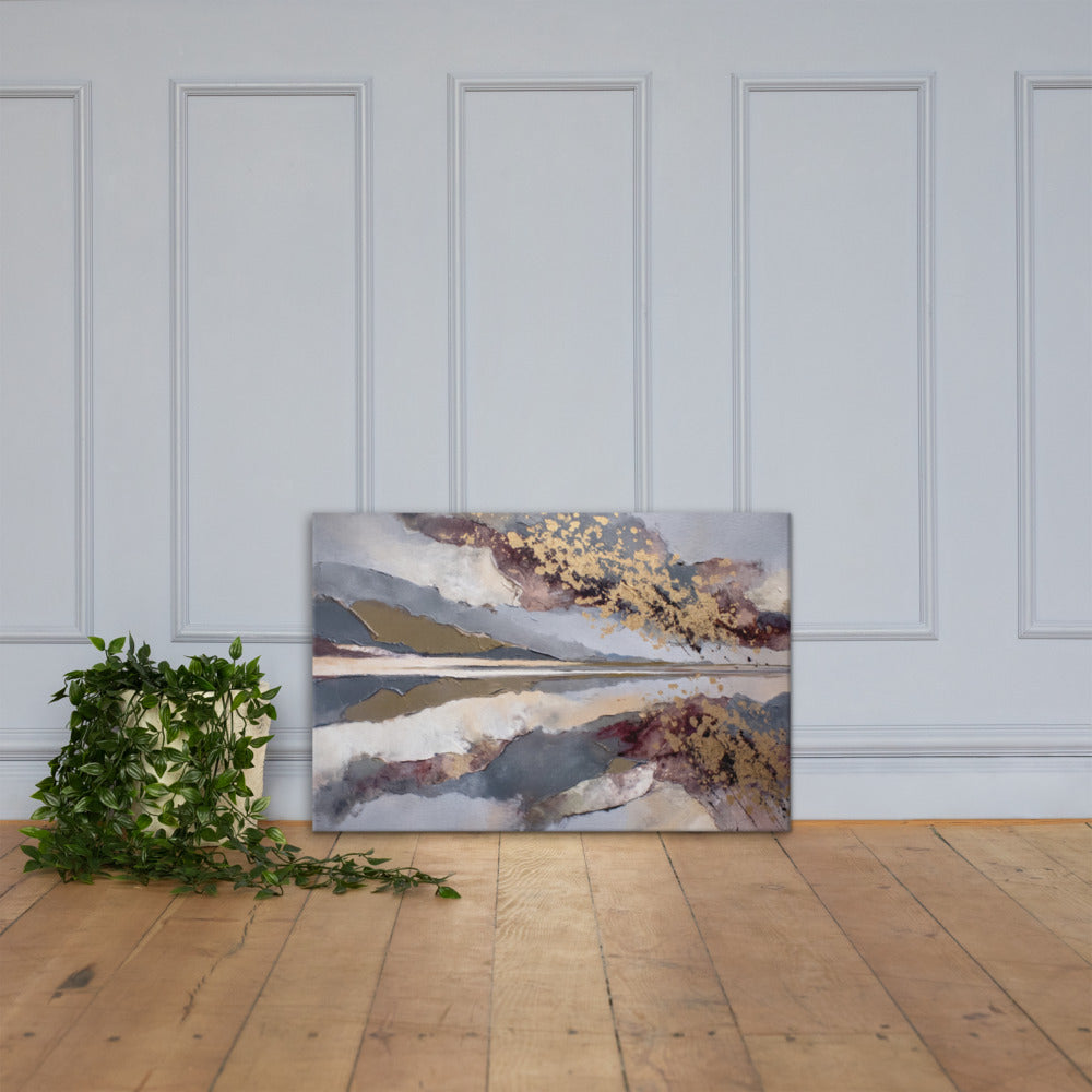 Gold and Gray Horizon in Room Setting