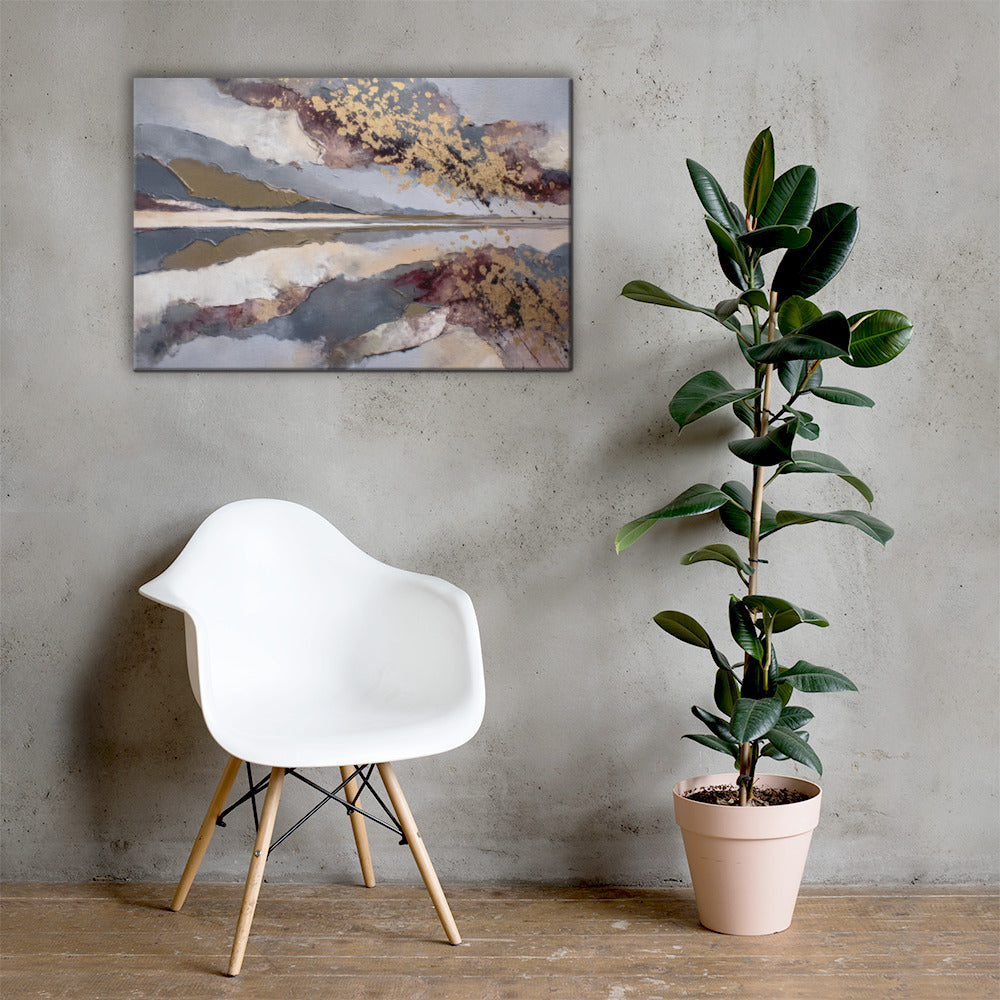 Gold and Gray Horizon in Room Setting