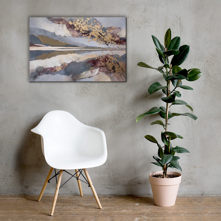 Gold and Gray Horizon in Room Setting