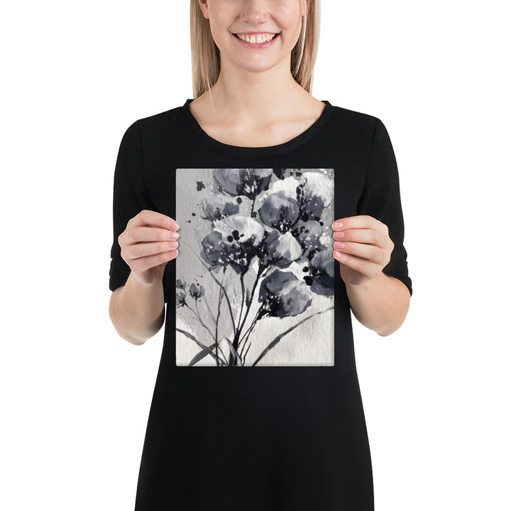 Whispering Ink-Washed Blooms - 8x10 Gallery Wrapped