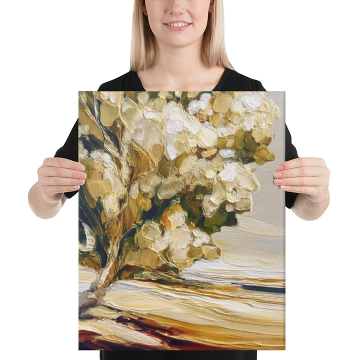 Impasto Ochre Flows - 16x20 Gallery Wrapped