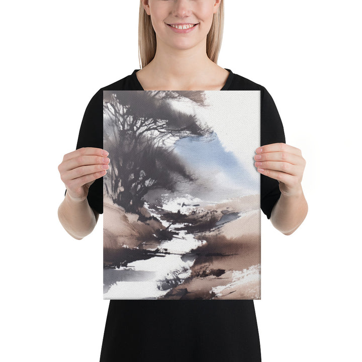 Charcoal Ink Wash - 12x16 Gallery Wrapped
