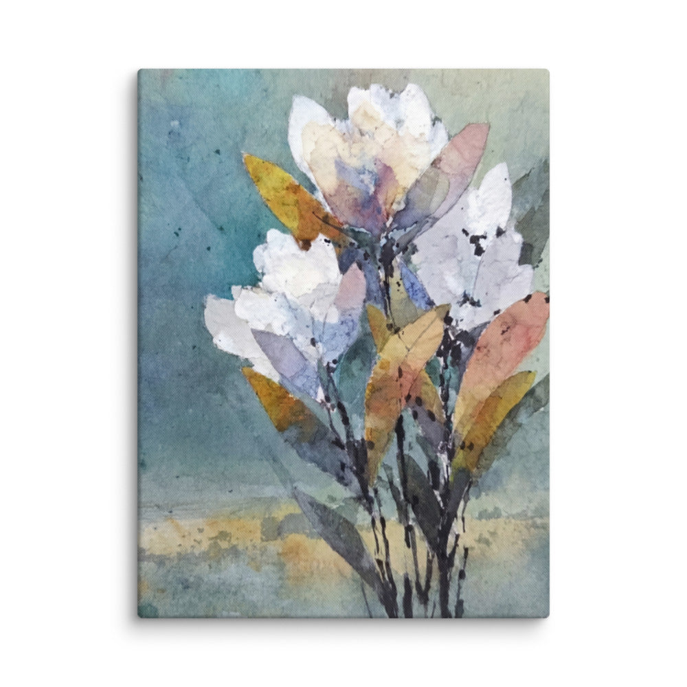 Soft Teal Blooms - Wall Display