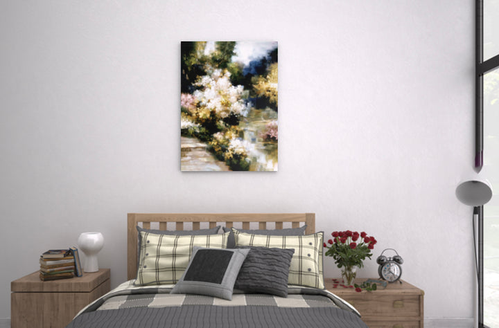 Golden Blossom Reverie - Premium Canvas Print Detail