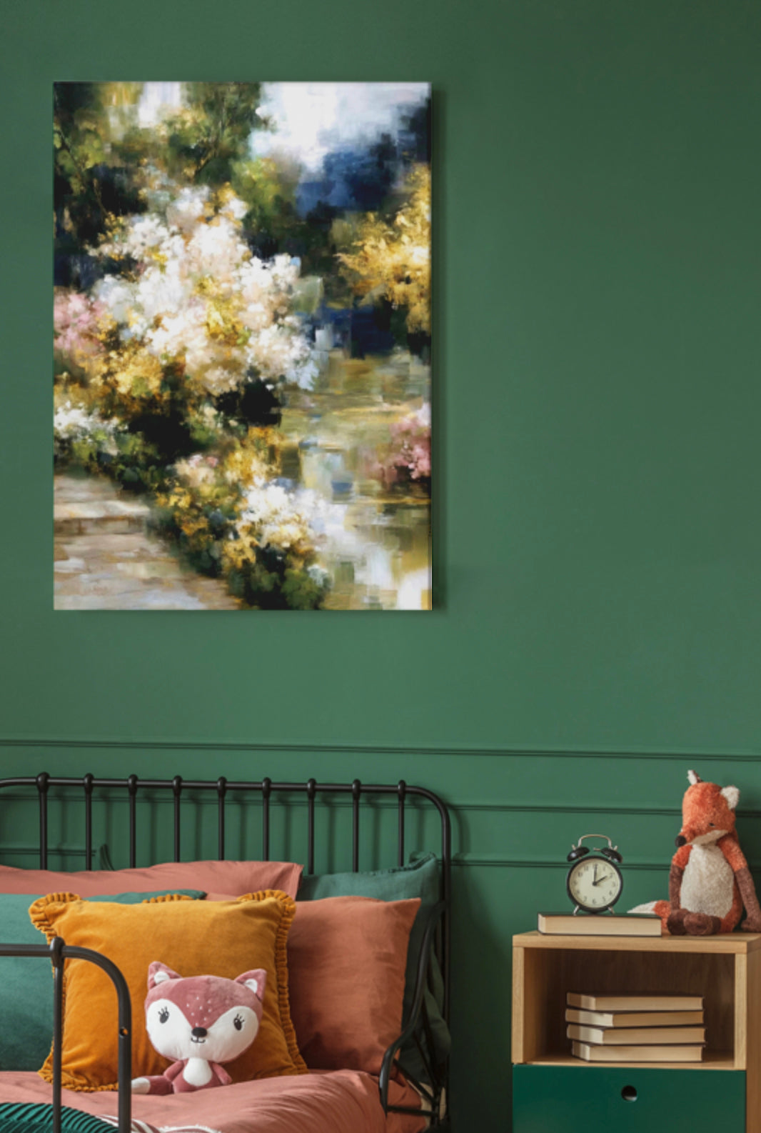 Golden Blossom Reverie - Premium Canvas Print Detail