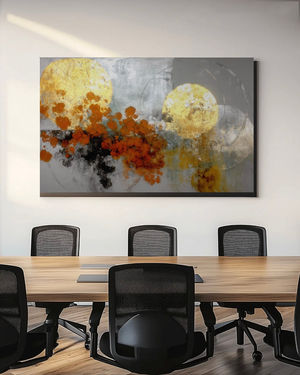 Golden Orb - Premium Canvas Print Detail