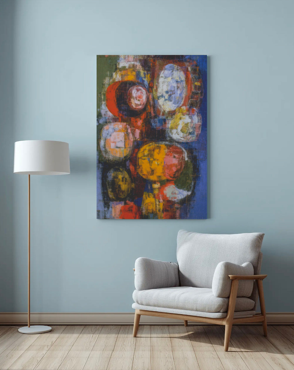 Mustard Rust Harmony - Premium Canvas Print Detail
