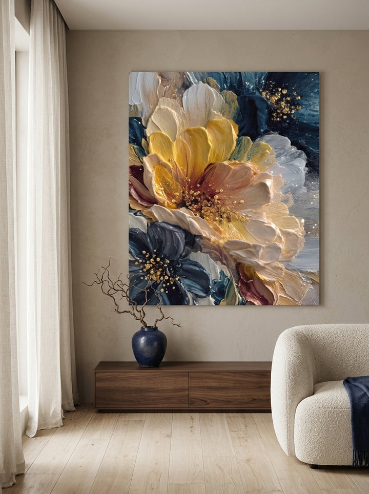 Midnight Bloom - Premium Canvas Print Detail