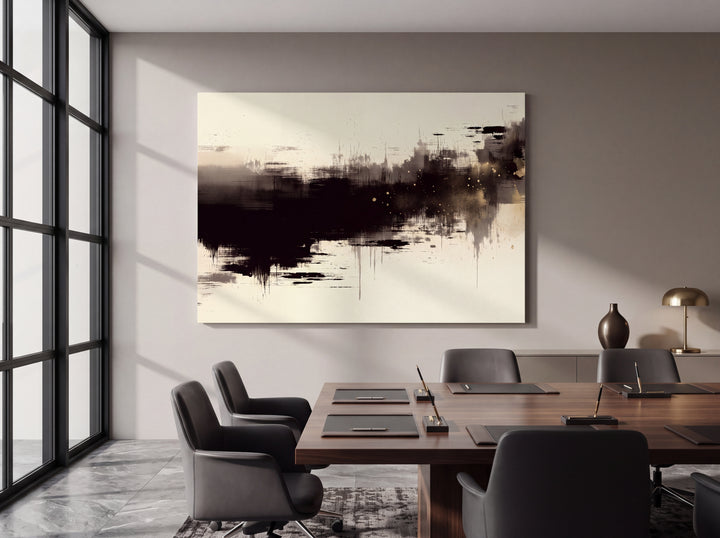 Mist and Ink Horizon - Premium Canvas Print Detail