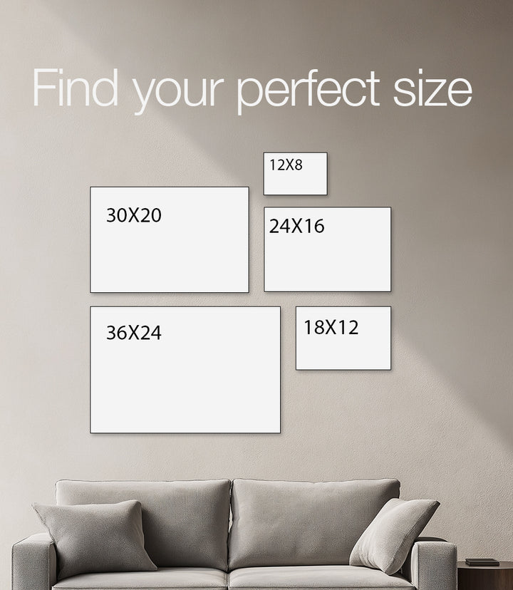 Mist and Ink Horizon - Premium Canvas Print Detail