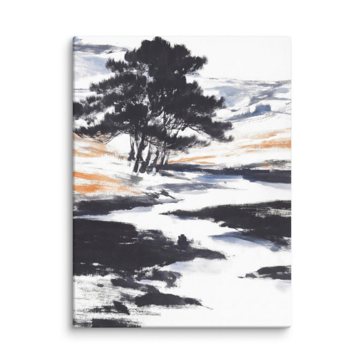 Zen Pine Silhouettes - 24x32 Gallery Wrapped