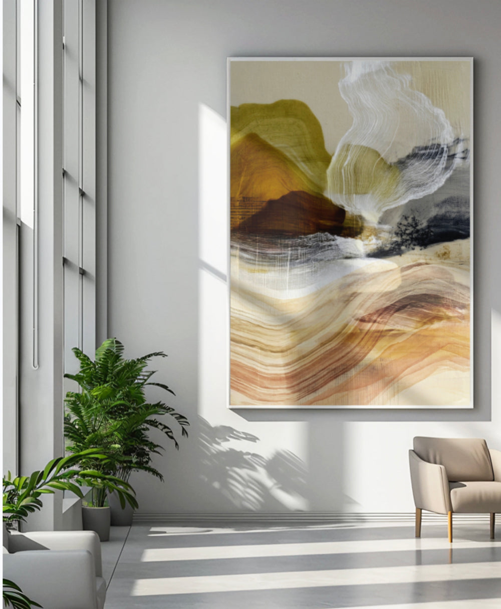 Dunes at the Edge of Gold - Premium Canvas Print Detail