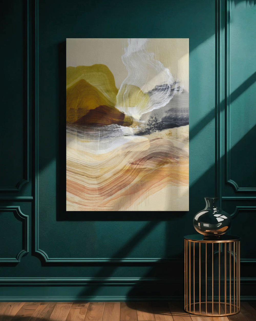 Veiled Earth Horizons - Premium Canvas Print Detail