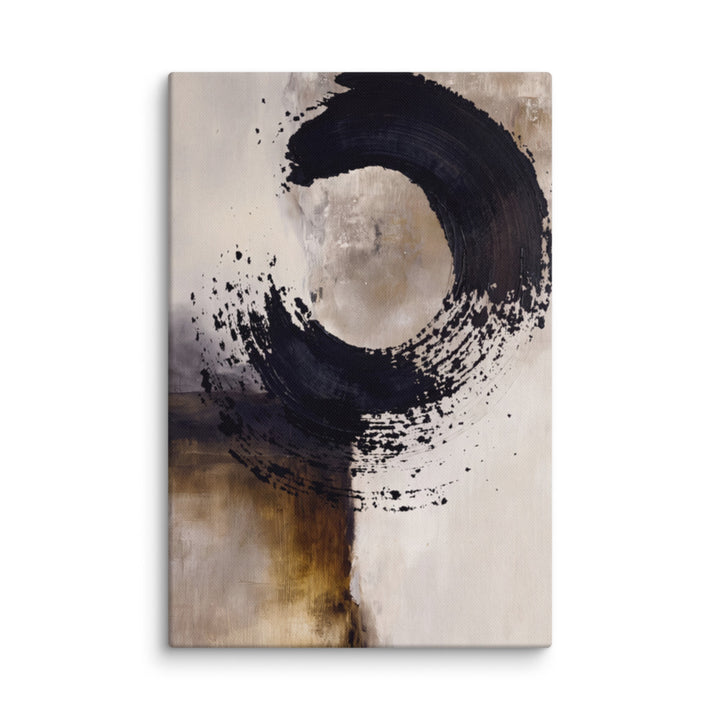 Enso Brush in Neutral Layers - 12x18 Gallery Wrapped