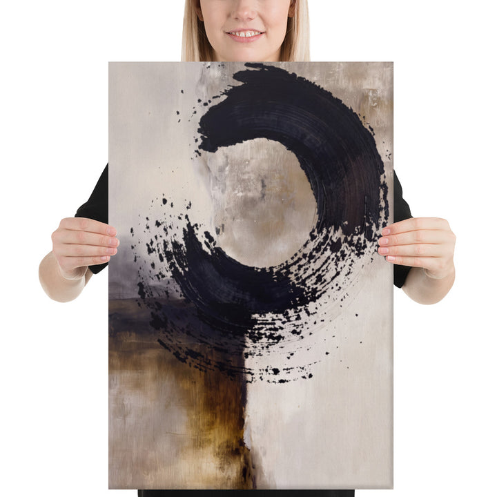 Enso Brush in Neutral Layers - 16x24 Gallery Wrapped