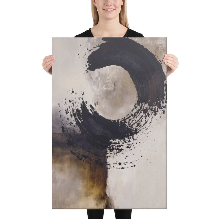 Enso Brush in Neutral Layers - 24x36 Gallery Wrapped