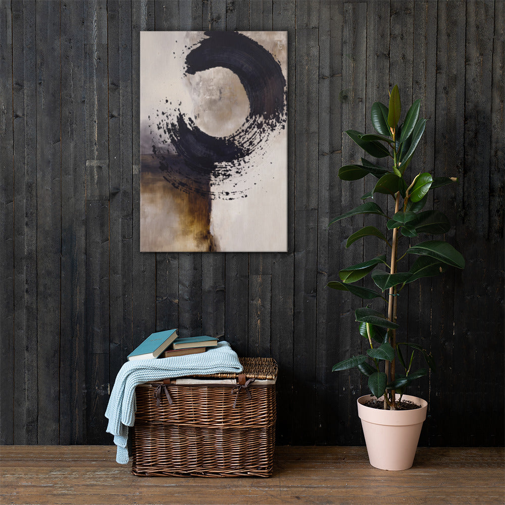 Enso Brush in Neutral Layers in Room Setting